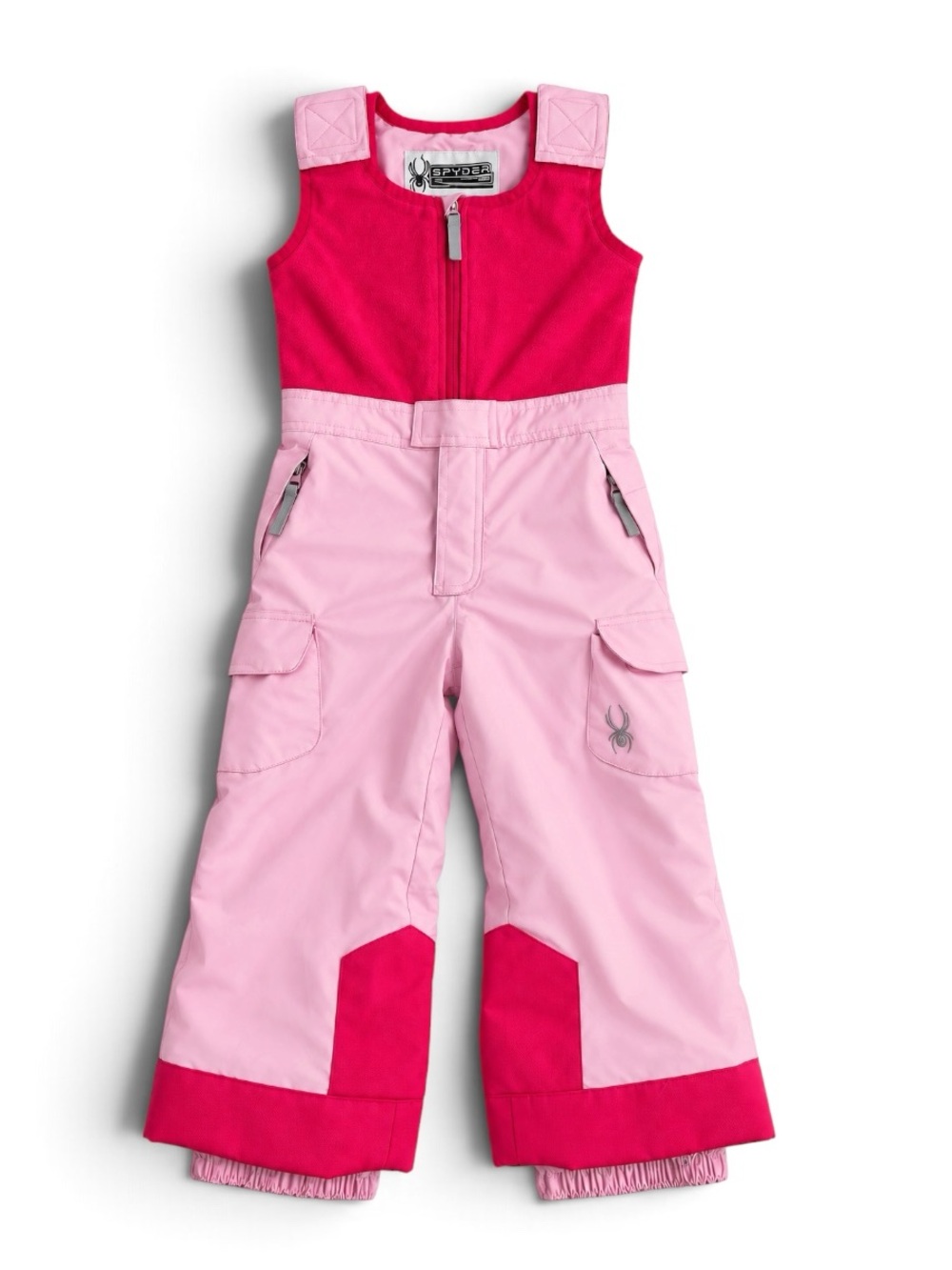 Spyder Girls Ski Snow Bib Pants Snowboarding Room To Grow Pink Size 4